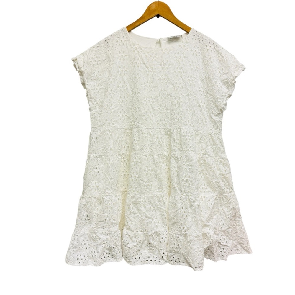 Dress Forum White Eyelet Babydoll Dress